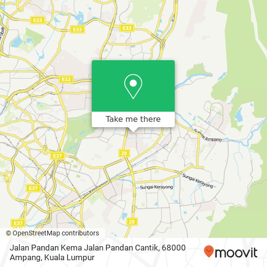 Jalan Pandan Kema Jalan Pandan Cantik, 68000 Ampang map