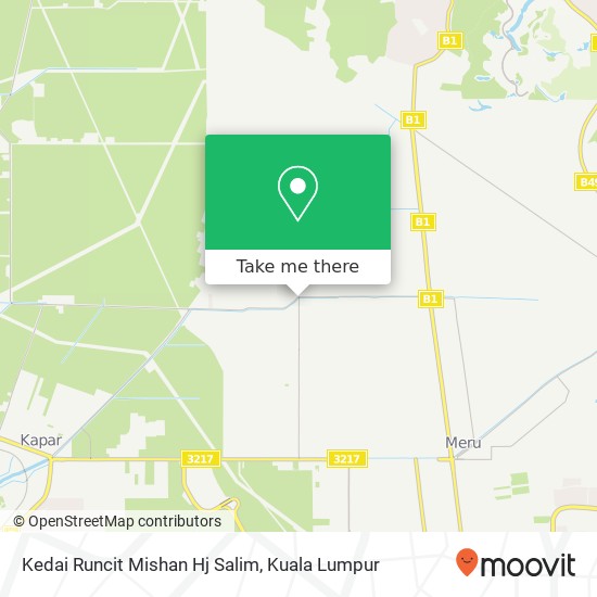 Peta Kedai Runcit Mishan Hj Salim, Jalan Kopi 42200 Kapar