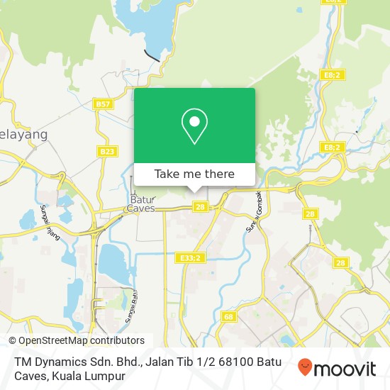 TM Dynamics Sdn. Bhd., Jalan Tib 1 / 2 68100 Batu Caves map
