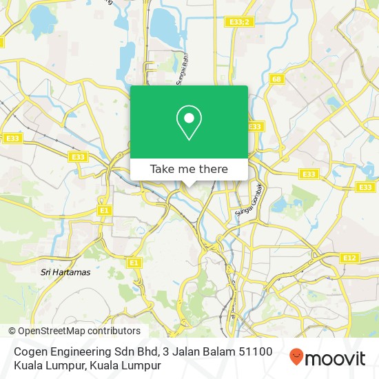 Cogen Engineering Sdn Bhd, 3 Jalan Balam 51100 Kuala Lumpur map