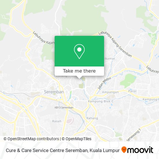 Peta Cure & Care Service Centre Seremban