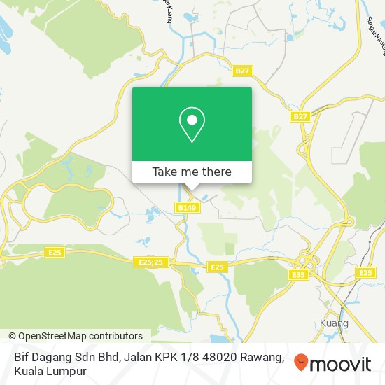 Bif Dagang Sdn Bhd, Jalan KPK 1 / 8 48020 Rawang map