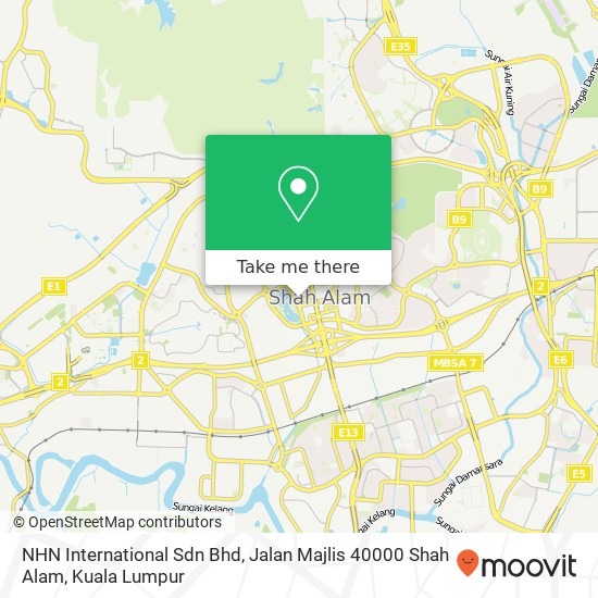 Peta NHN International Sdn Bhd, Jalan Majlis 40000 Shah Alam