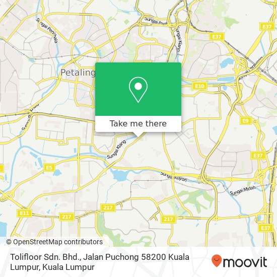 Tolifloor Sdn. Bhd., Jalan Puchong 58200 Kuala Lumpur map