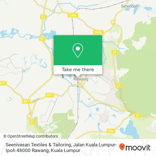 Seenivasan Textiles & Tailoring, Jalan Kuala Lumpur-Ipoh 48000 Rawang map