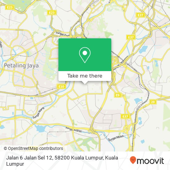 Peta Jalan 6 Jalan Sel 12, 58200 Kuala Lumpur