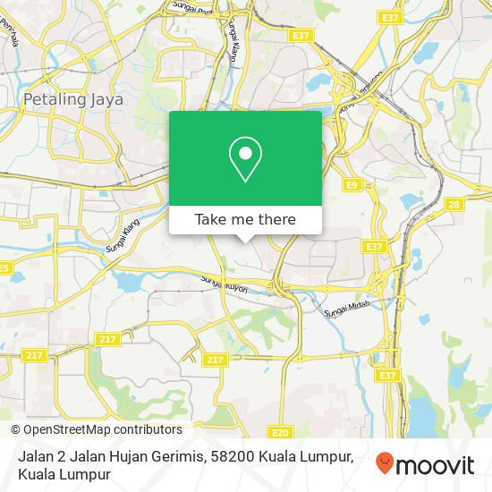 Jalan 2 Jalan Hujan Gerimis, 58200 Kuala Lumpur map