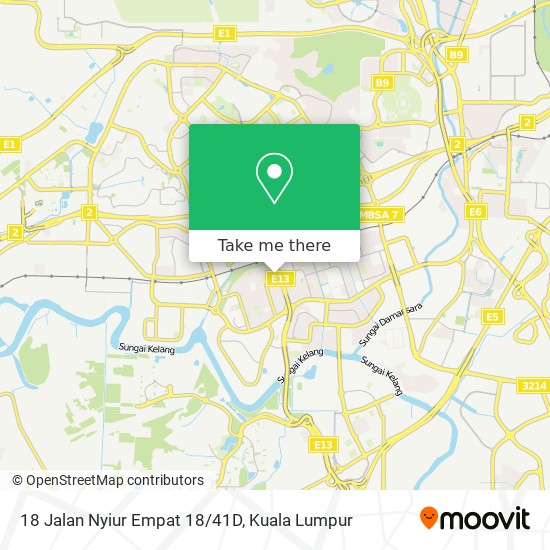 Peta 18 Jalan Nyiur Empat 18/41D