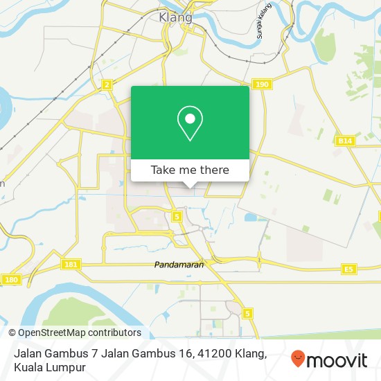 Peta Jalan Gambus 7 Jalan Gambus 16, 41200 Klang