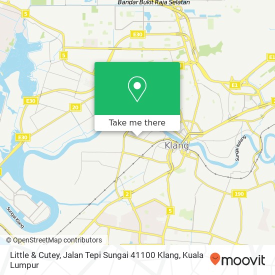 Peta Little & Cutey, Jalan Tepi Sungai 41100 Klang