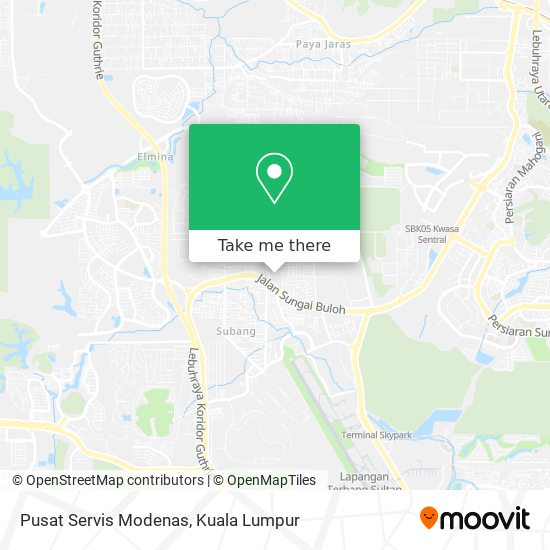 Peta Pusat Servis Modenas
