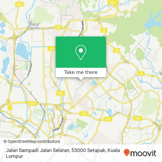 Peta Jalan Sampadi Jalan Selatan, 53000 Setapak