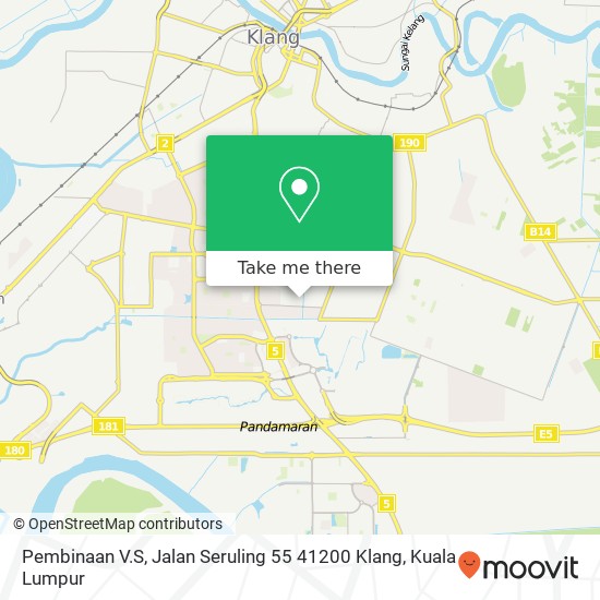 Peta Pembinaan V.S, Jalan Seruling 55 41200 Klang