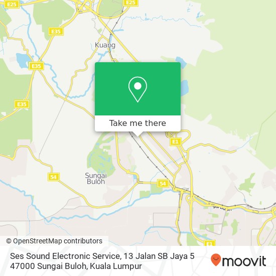 Peta Ses Sound Electronic Service, 13 Jalan SB Jaya 5 47000 Sungai Buloh