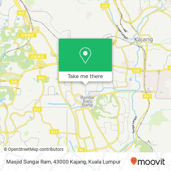 Masjid Sungai Ram, 43000 Kajang map