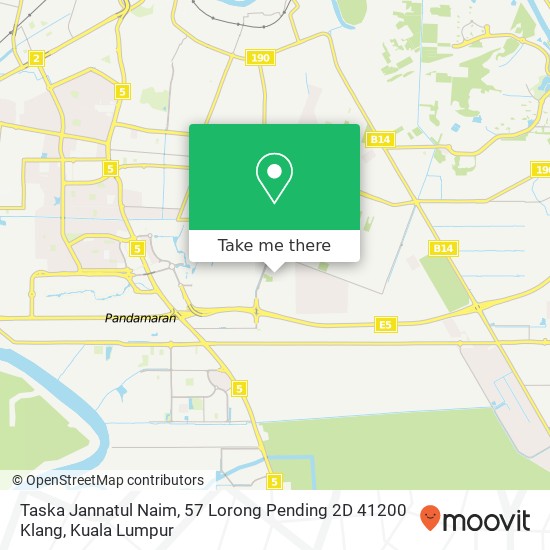 Peta Taska Jannatul Naim, 57 Lorong Pending 2D 41200 Klang