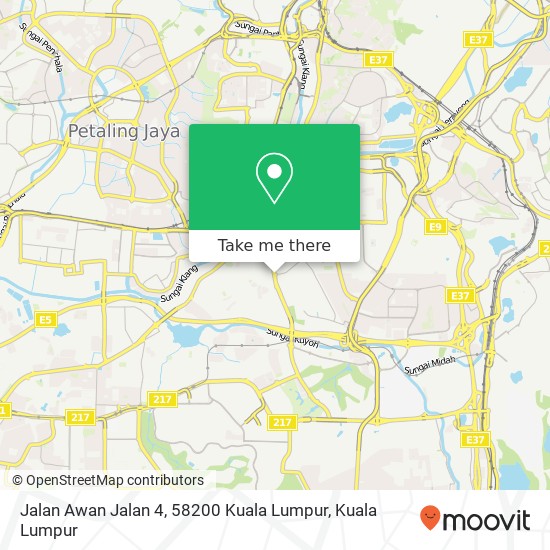 Jalan Awan Jalan 4, 58200 Kuala Lumpur map