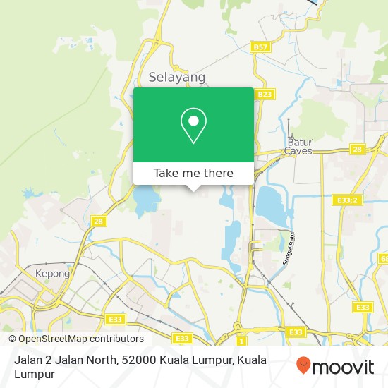 Peta Jalan 2 Jalan North, 52000 Kuala Lumpur