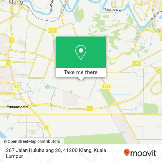 Peta 267 Jalan Hulubalang 28, 41200 Klang