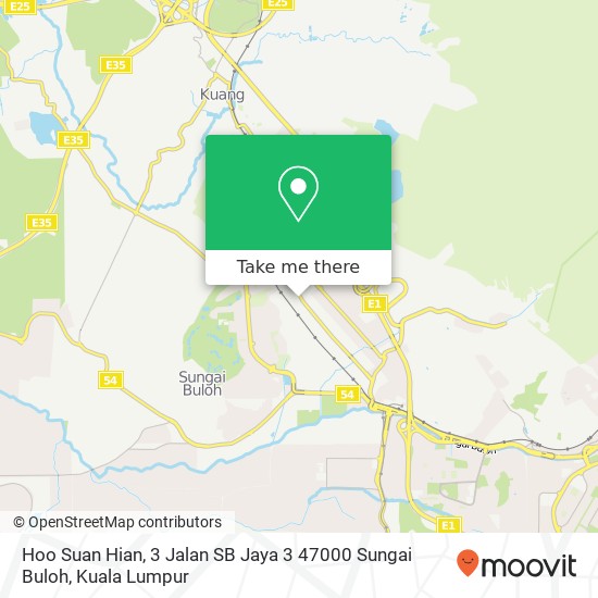 Peta Hoo Suan Hian, 3 Jalan SB Jaya 3 47000 Sungai Buloh