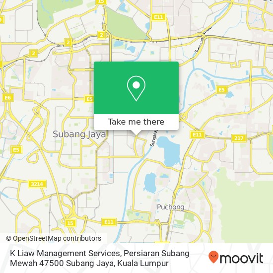 K Liaw Management Services, Persiaran Subang Mewah 47500 Subang Jaya map