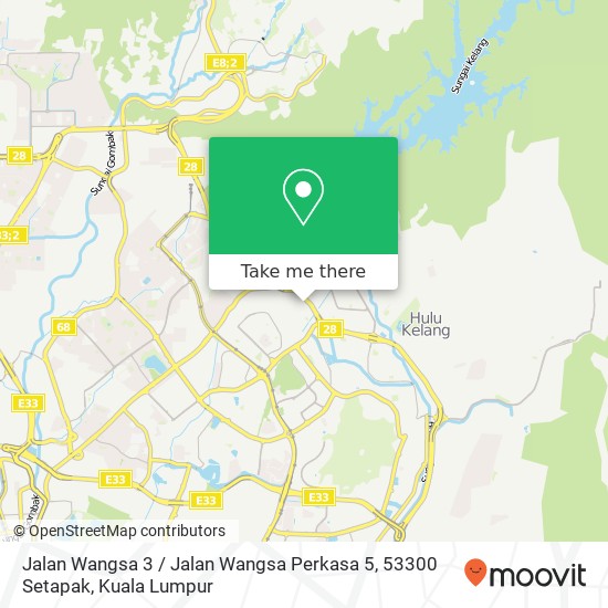 Peta Jalan Wangsa 3 / Jalan Wangsa Perkasa 5, 53300 Setapak