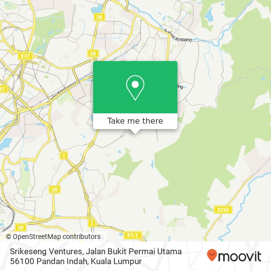 Peta Srikeseng Ventures, Jalan Bukit Permai Utama 56100 Pandan Indah