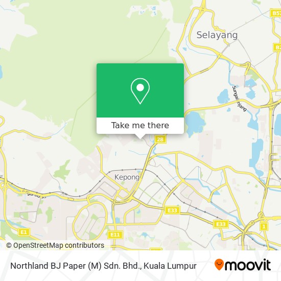 Northland BJ Paper (M) Sdn. Bhd. map