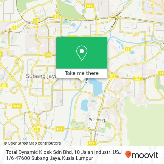 Total Dynamic Kiosk Sdn Bhd, 10 Jalan Industri USJ 1 / 6 47600 Subang Jaya map