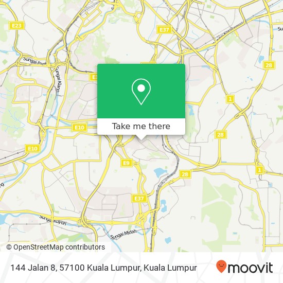 Peta 144 Jalan 8, 57100 Kuala Lumpur