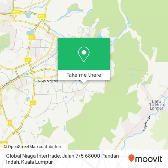 Peta Global Niaga Intertrade, Jalan 7 / 5 68000 Pandan Indah