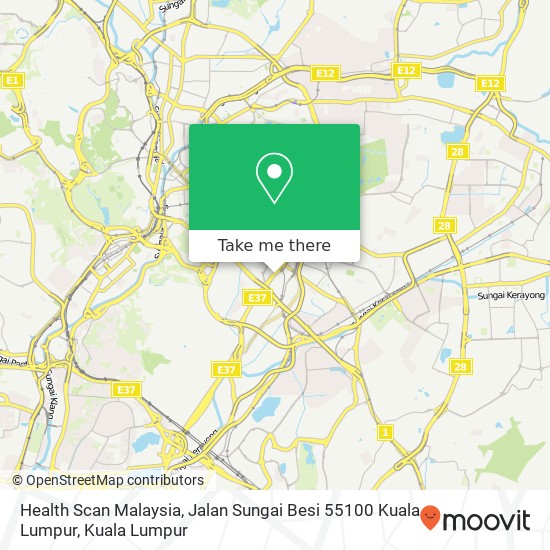 Peta Health Scan Malaysia, Jalan Sungai Besi 55100 Kuala Lumpur