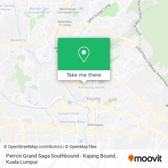 Petron Grand Saga Southbound - Kajang Bound map