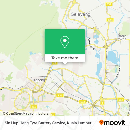 Sin Hup Heng Tyre Battery Service map