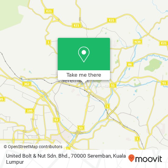 United Bolt & Nut Sdn. Bhd., 70000 Seremban map