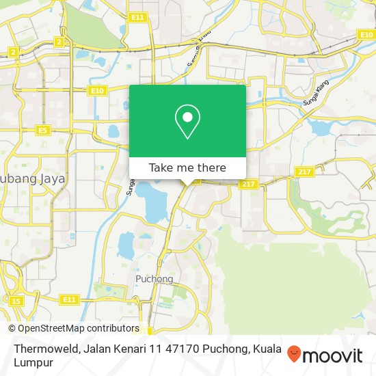 Peta Thermoweld, Jalan Kenari 11 47170 Puchong