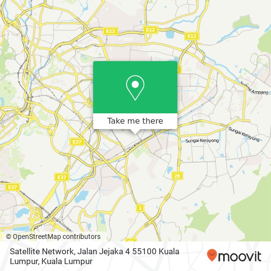 Peta Satellite Network, Jalan Jejaka 4 55100 Kuala Lumpur