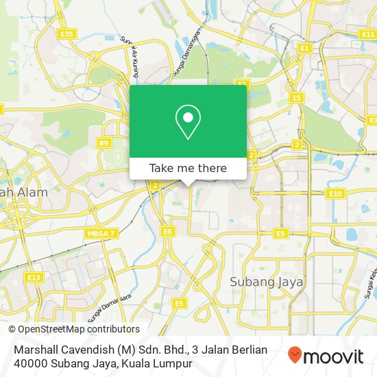 Marshall Cavendish (M) Sdn. Bhd., 3 Jalan Berlian 40000 Subang Jaya map