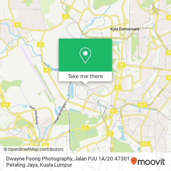 Dwayne Foong Photography, Jalan PJU 1A / 20 47301 Petaling Jaya map