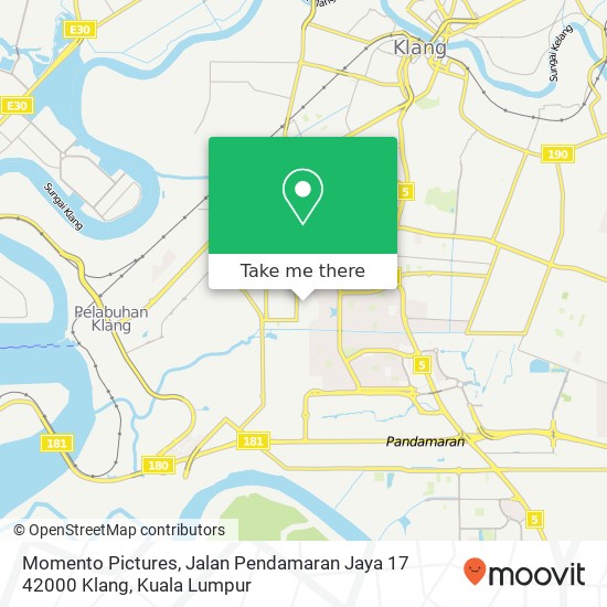 Peta Momento Pictures, Jalan Pendamaran Jaya 17 42000 Klang