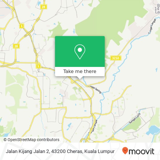 Peta Jalan Kijang Jalan 2, 43200 Cheras