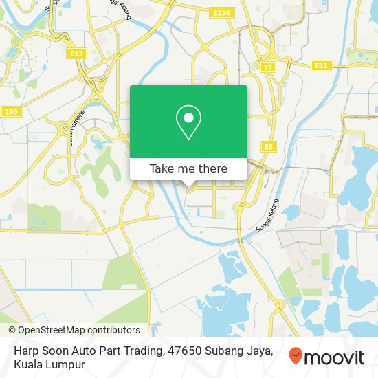 Peta Harp Soon Auto Part Trading, 47650 Subang Jaya