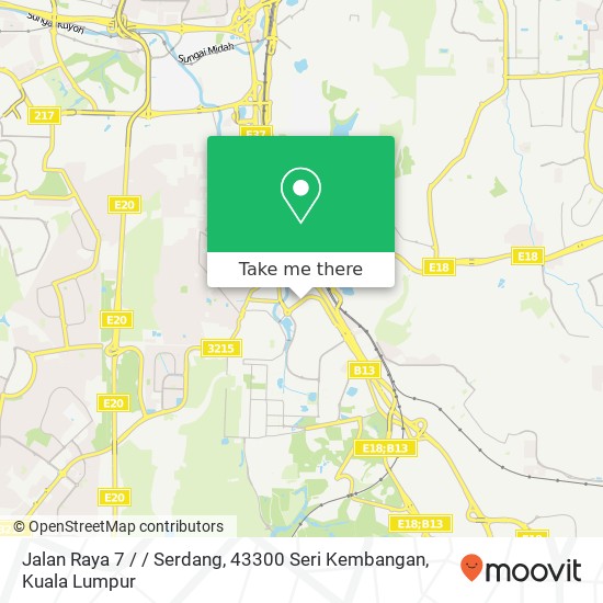 Jalan Raya 7 / / Serdang, 43300 Seri Kembangan map