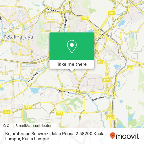 Peta Kejuruteraan Sunwork, Jalan Perisa 2 58200 Kuala Lumpur