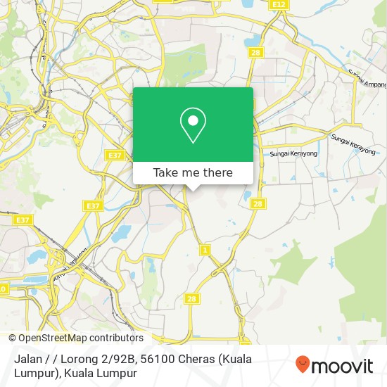 Jalan / / Lorong 2 / 92B, 56100 Cheras (Kuala Lumpur) map