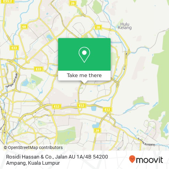 Rosidi Hassan & Co., Jalan AU 1A / 4B 54200 Ampang map