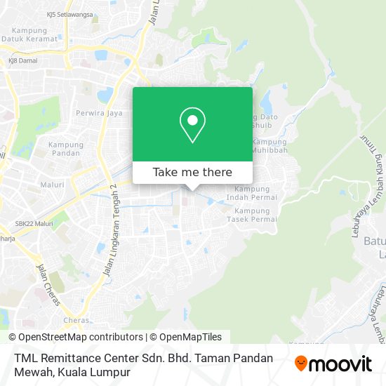TML Remittance Center Sdn. Bhd. Taman Pandan Mewah map