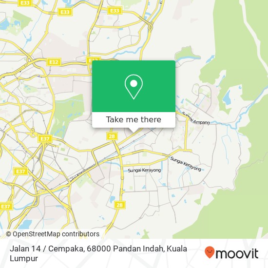 Jalan 14 / Cempaka, 68000 Pandan Indah map