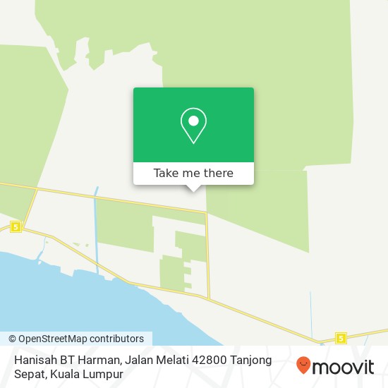 Peta Hanisah BT Harman, Jalan Melati 42800 Tanjong Sepat
