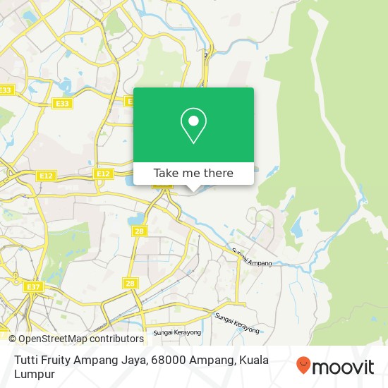 Peta Tutti Fruity Ampang Jaya, 68000 Ampang